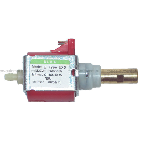 Помпа ULKA EP-5/EX-5 48w, 230-240v; 15,0 bar, 650 cc min, Ottone в/з AV5433, 7.90.081.00